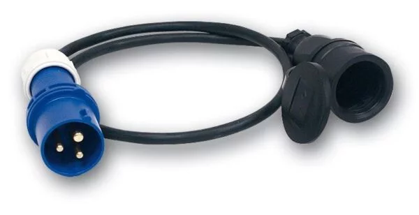 Adaptateur monobloc P17 16 A mâle / prise 16 A disponible en location