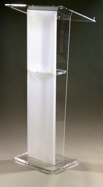 Pupitre de conférence en plexiglas à louer